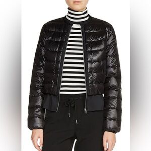 MAJE Black Down Puffer Zip Up Jacket